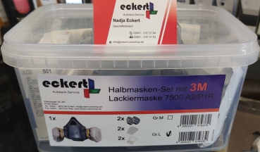 Halbmasken Set mit 3M Lackiermaske 7500 A2/P1R